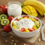 salada de frutas com iogurte