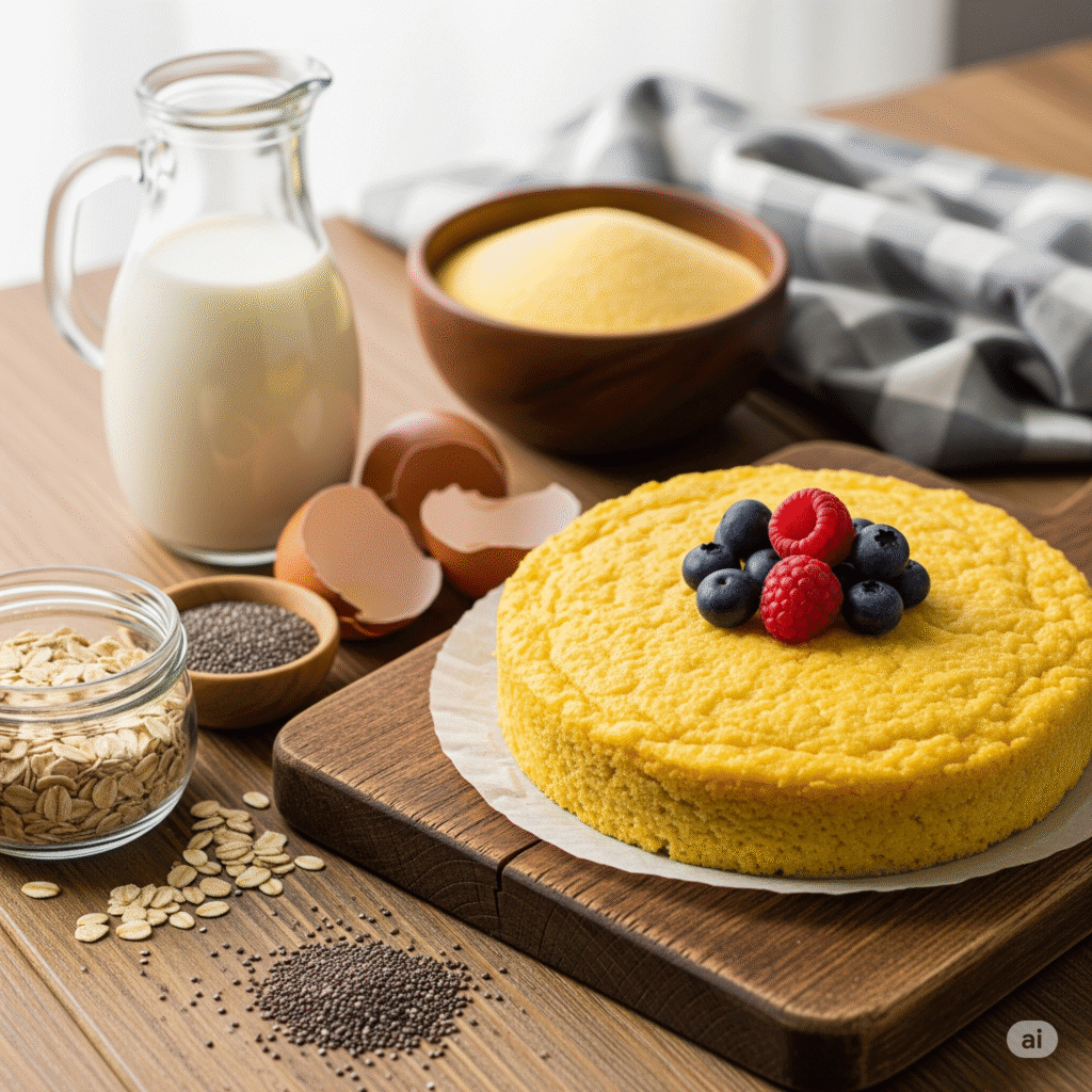 Bolo de Fubá para sua dieta fitness