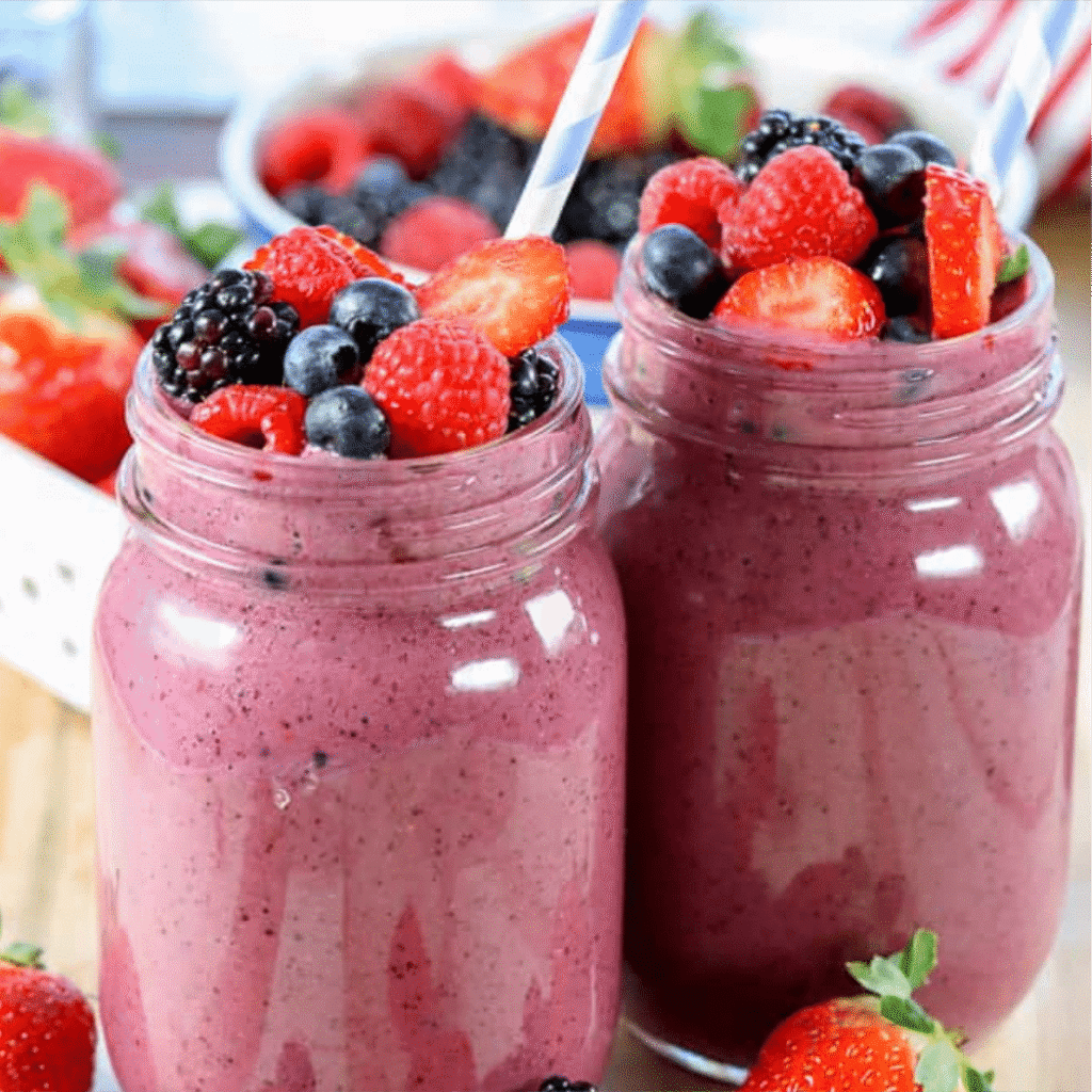 Smoothie Proteico de Frutas Vermelhas