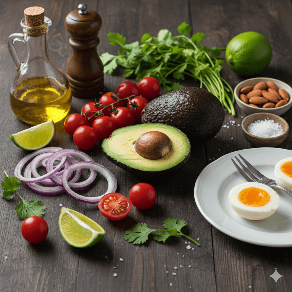 salada de abacate