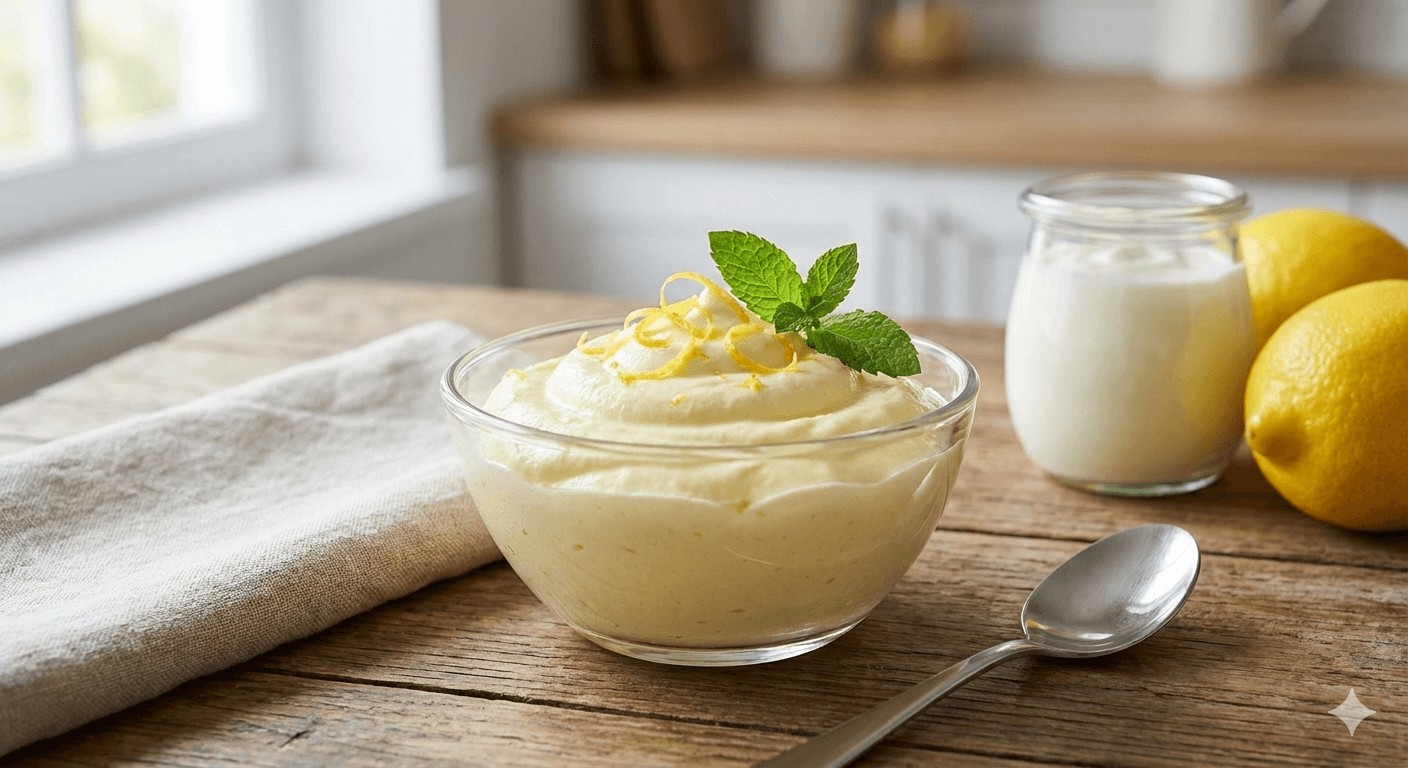 mousse de limão fitness